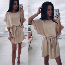 Load image into Gallery viewer, Bigsweety Summer Party Dress Short Batwing Sleeve O-Neck Dress Women Fashion Sashes Mini Dresses Female Sexy Dress With Belt